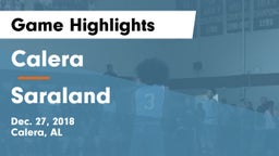 Calera  vs Saraland  Game Highlights - Dec. 27, 2018