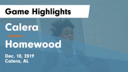 Calera  vs Homewood Game Highlights - Dec. 10, 2019