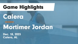 Calera  vs Mortimer Jordan  Game Highlights - Dec. 18, 2023