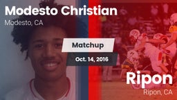 Matchup: Modesto Christian vs. Ripon  2016