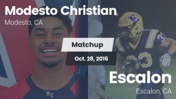 Matchup: Modesto Christian vs. Escalon  2016