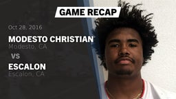 Recap: Modesto Christian  vs. Escalon  2016