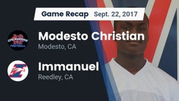 Recap: Modesto Christian  vs. Immanuel  2017