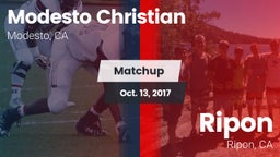 Matchup: Modesto Christian vs. Ripon  2017