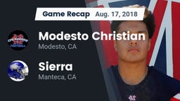 Recap: Modesto Christian  vs. Sierra  2018
