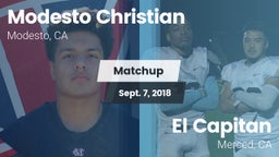 Matchup: Modesto Christian vs. El Capitan  2018