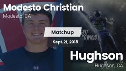Matchup: Modesto Christian vs. Hughson  2018