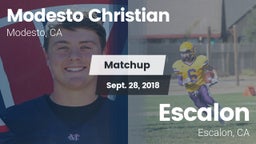 Matchup: Modesto Christian vs. Escalon  2018