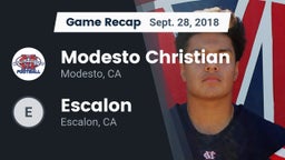 Recap: Modesto Christian  vs. Escalon  2018