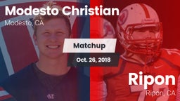 Matchup: Modesto Christian vs. Ripon  2018