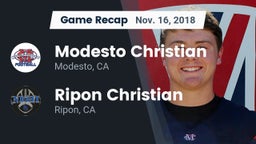 Recap: Modesto Christian  vs. Ripon Christian  2018