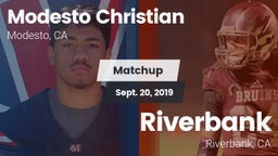 Matchup: Modesto Christian vs. Riverbank  2019