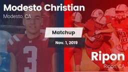 Matchup: Modesto Christian vs. Ripon  2019