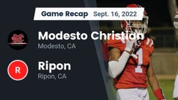 Recap: Modesto Christian  vs. Ripon  2022