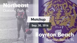 Matchup: Northeast High vs. Boynton Beach  2016