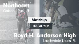 Matchup: Northeast High vs. Boyd H. Anderson High 2016