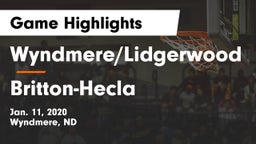 Wyndmere/Lidgerwood  vs Britton-Hecla  Game Highlights - Jan. 11, 2020