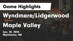 Wyndmere/Lidgerwood  vs Maple Valley  Game Highlights - Jan. 28, 2020
