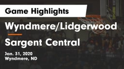 Wyndmere/Lidgerwood  vs Sargent Central  Game Highlights - Jan. 31, 2020