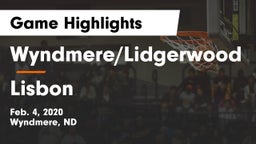 Wyndmere/Lidgerwood  vs Lisbon  Game Highlights - Feb. 4, 2020