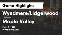 Wyndmere/Lidgerwood  vs Maple Valley  Game Highlights - Feb. 7, 2022