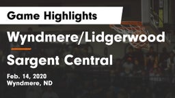 Wyndmere/Lidgerwood  vs Sargent Central  Game Highlights - Feb. 14, 2020