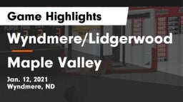 Wyndmere/Lidgerwood  vs Maple Valley  Game Highlights - Jan. 12, 2021