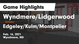 Wyndmere/Lidgerwood  vs Edgeley/Kulm/Montpelier Game Highlights - Feb. 16, 2021