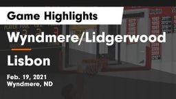 Wyndmere/Lidgerwood  vs Lisbon  Game Highlights - Feb. 19, 2021