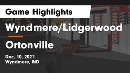 Wyndmere/Lidgerwood  vs Ortonville  Game Highlights - Dec. 10, 2021