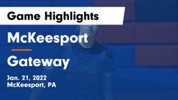 McKeesport  vs Gateway  Game Highlights - Jan. 21, 2022