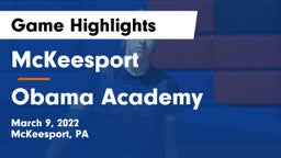 McKeesport  vs Obama Academy Game Highlights - March 9, 2022