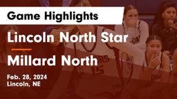 Lincoln North Star  vs Millard North   Game Highlights - Feb. 28, 2024