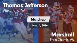 Matchup: Jefferson vs. Marshall  2016