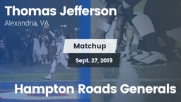 Matchup: Jefferson vs. Hampton Roads Generals 2019