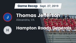 Recap: Thomas Jefferson  vs. Hampton Roads Generals 2019