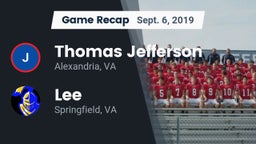Recap: Thomas Jefferson  vs. Lee  2019