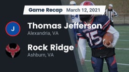 Recap: Thomas Jefferson  vs. Rock Ridge  2021