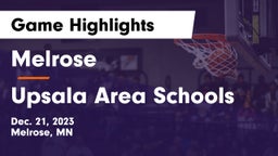 Melrose  vs Upsala Area Schools Game Highlights - Dec. 21, 2023