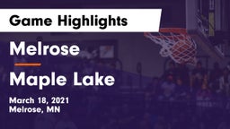 Melrose  vs Maple Lake  Game Highlights - March 18, 2021