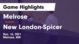 Melrose  vs New London-Spicer  Game Highlights - Dec. 16, 2021