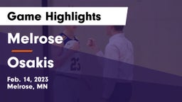 Melrose  vs Osakis  Game Highlights - Feb. 14, 2023