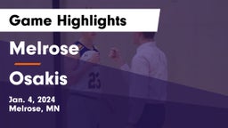 Melrose  vs Osakis  Game Highlights - Jan. 4, 2024