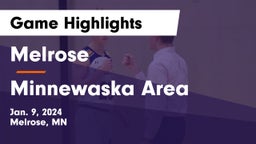 Melrose  vs Minnewaska Area  Game Highlights - Jan. 9, 2024