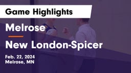 Melrose  vs New London-Spicer  Game Highlights - Feb. 22, 2024