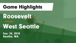 Roosevelt  vs West Seattle  Game Highlights - Jan. 24, 2018
