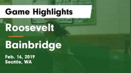 Roosevelt  vs Bainbridge Game Highlights - Feb. 16, 2019