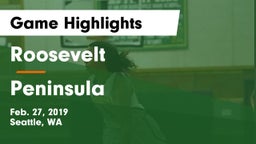 Roosevelt  vs Peninsula  Game Highlights - Feb. 27, 2019
