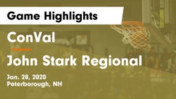 ConVal  vs John Stark Regional  Game Highlights - Jan. 28, 2020