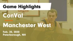 ConVal  vs Manchester West Game Highlights - Feb. 20, 2020